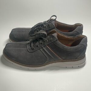 Clarks Men's Un Ramble Go Dark Grey Nubuck Casual Shoes size 10.5